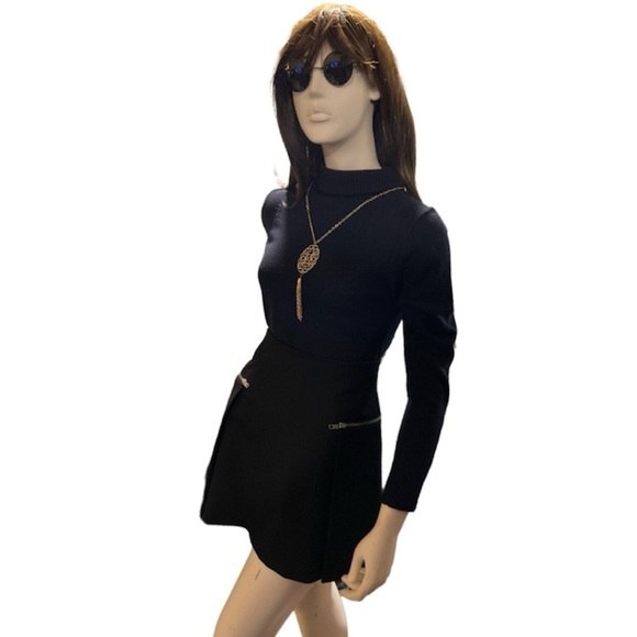 Parker Black Zip Up Mini Skirt, NWOT - Picture 3 of 4